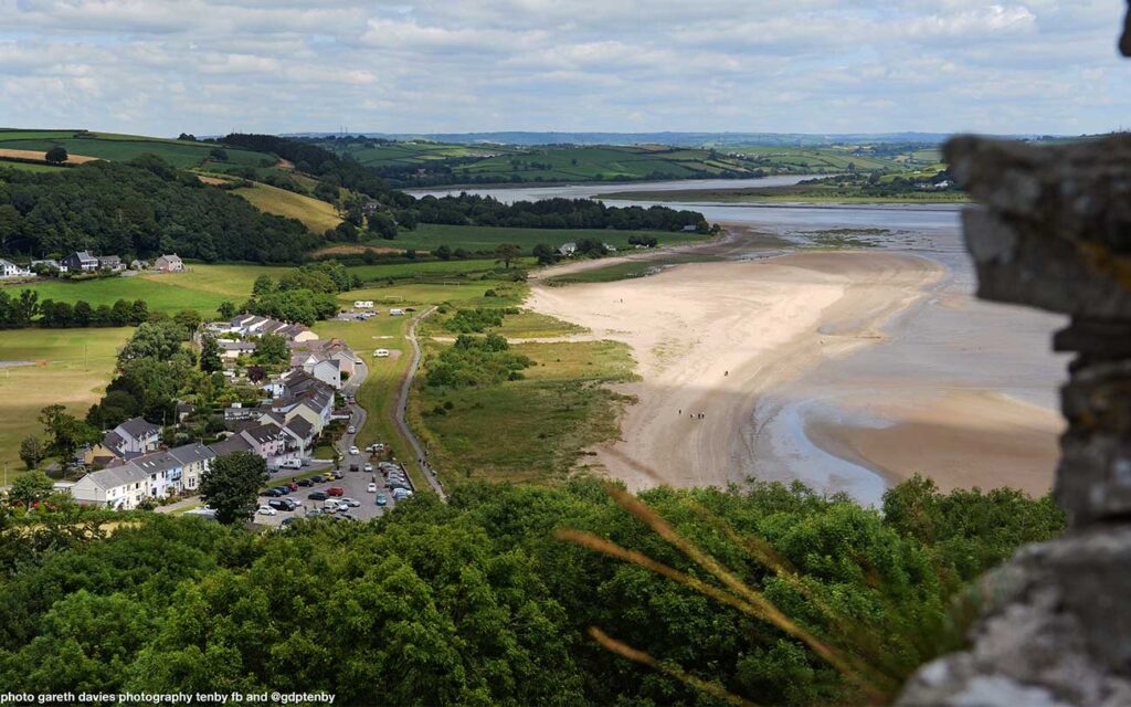 Llanstaeffan from the castle